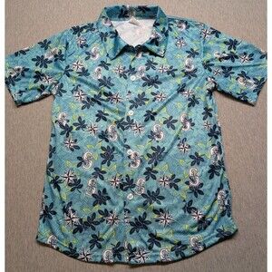 SEATTLE MARINERS Button Up Aloha Hawaiian Shirt Size Medium